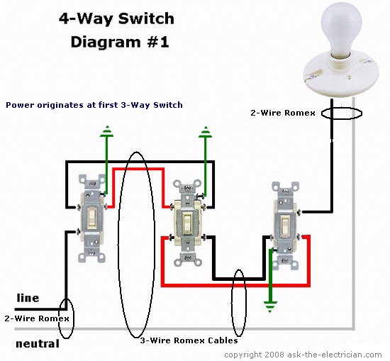 PANTIP.COM : R8618019 การต่อวงจรสวิทต์ไฟฟ้า4ทาง [ที่พักอาศัย] hot rails telecaster wiring diagram 