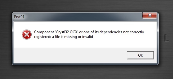 tabctl32.ocx not registered windows 7